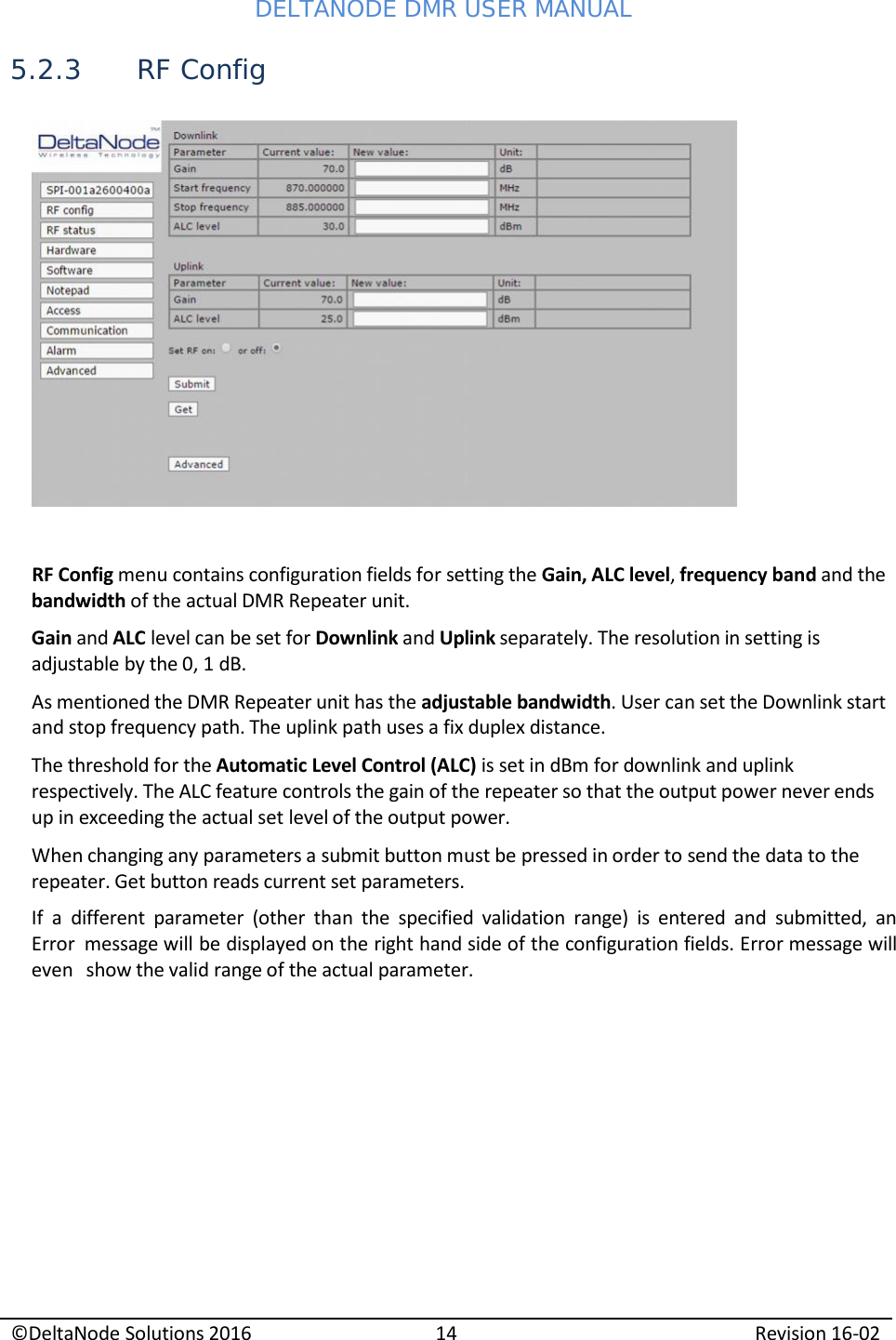 Page 16 of Deltanode Solutions DMR001 DMR400 Series Repeater Unit User Manual 