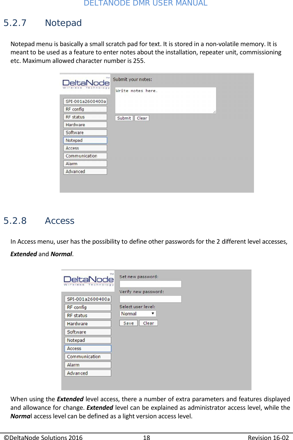 Page 20 of Deltanode Solutions DMR001 DMR400 Series Repeater Unit User Manual 