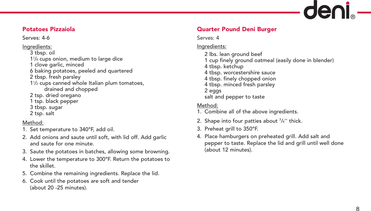 Page 9 of 12 - Deni Deni-12-Inch-Grill-3200-Users-Manual-  Deni-12-inch-grill-3200-users-manual