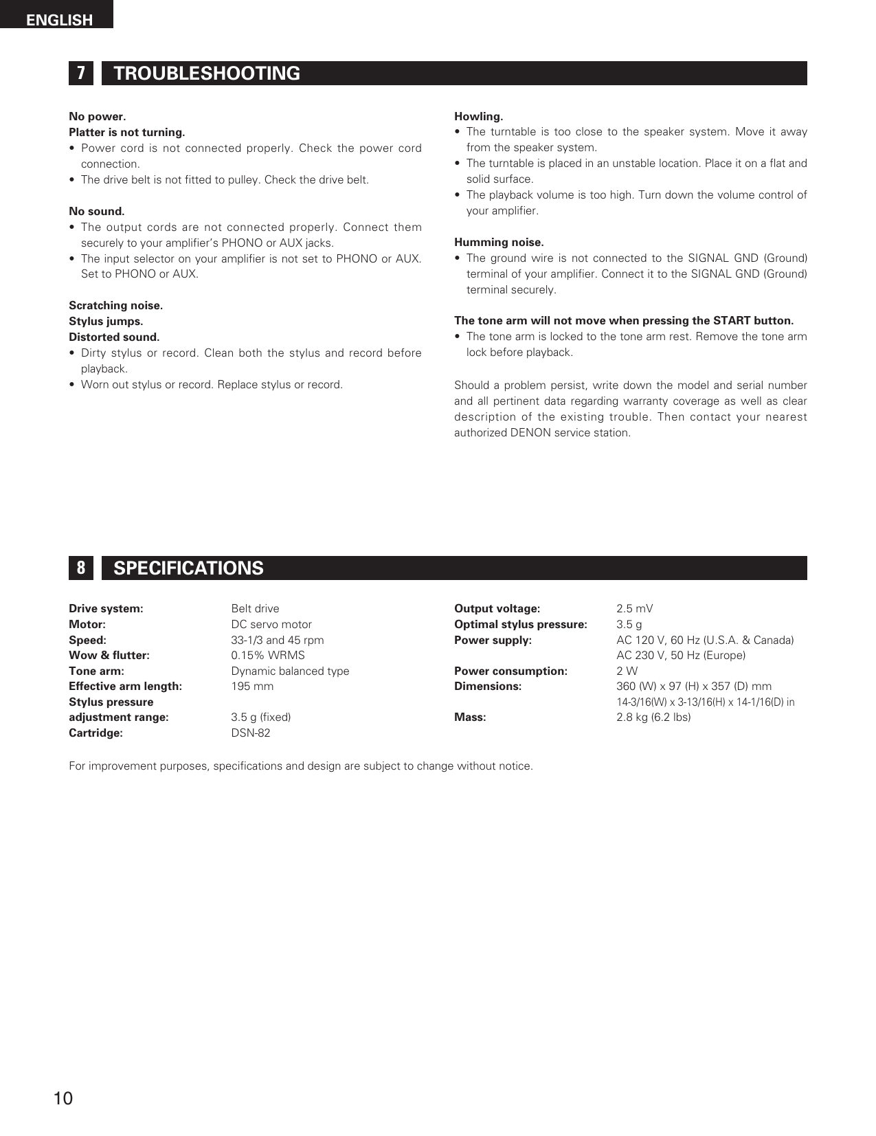 Page 10 of 10 - Denon Denon-Dp-29F-Users-Manual- DP-29F Denon-dp-29f-users-manual