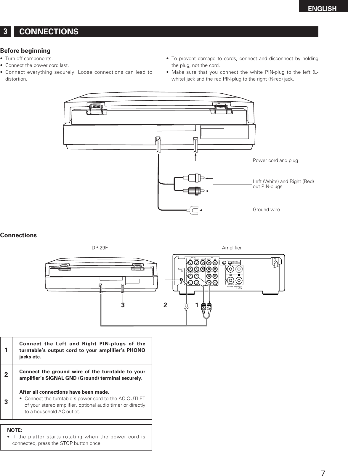 Page 7 of 10 - Denon Denon-Dp-29F-Users-Manual- DP-29F Denon-dp-29f-users-manual