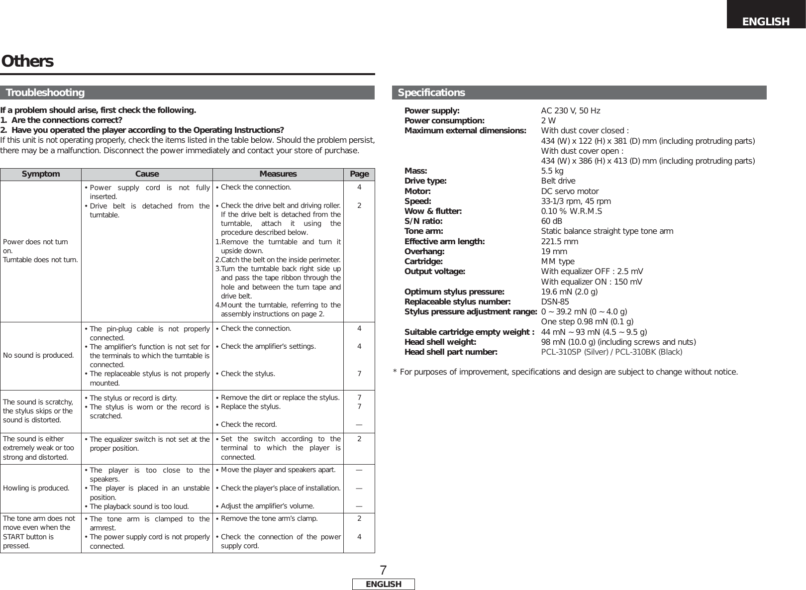Page 11 of 12 - Denon Denon-Dp-300F-Users-Manual-  Denon-dp-300f-users-manual