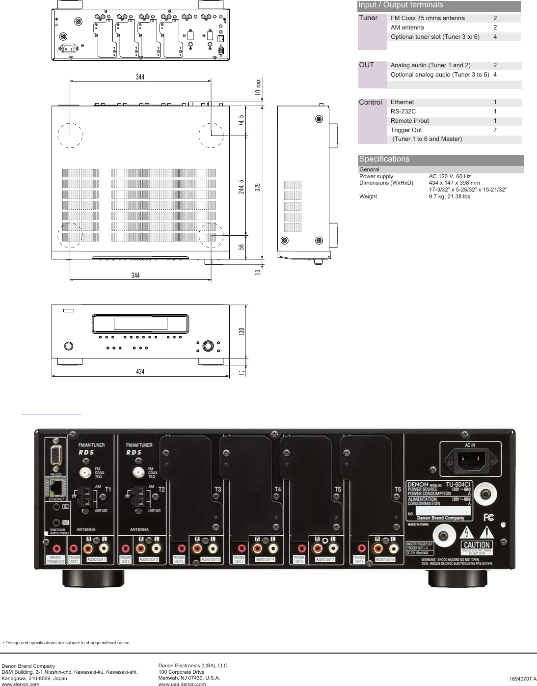 Page 2 of 2 - Denon Denon-Tu-604Ci-Users-Manual- AVR4308_E3 Denon-tu-604ci-users-manual
