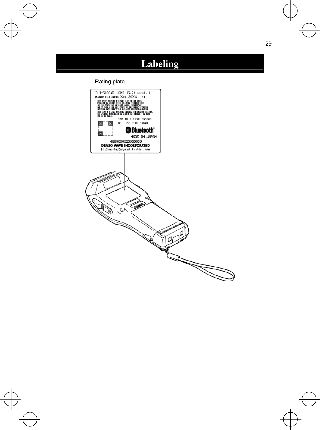  29  Labeling Rating plate  