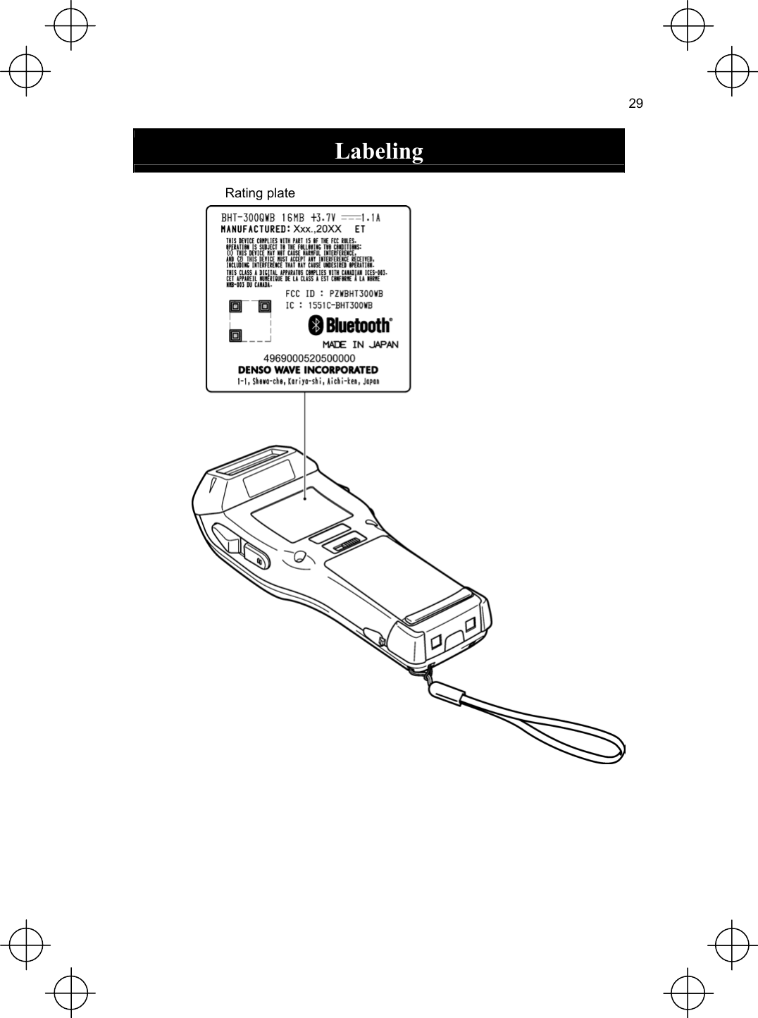  29  Labeling Rating plate  