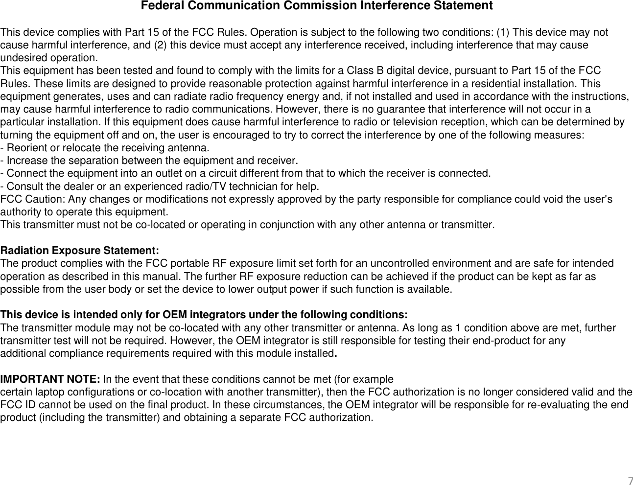 Page 7 of Denso Wave orporated DWI003 NFC Module User Manual                             1