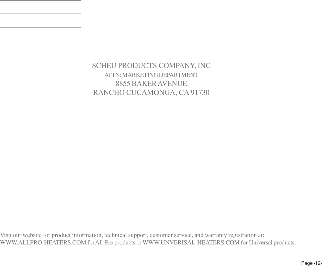 Page 11 of 11 - Desa-Tech Desa-Tech-80-Fac-Owners-Manual 80fac