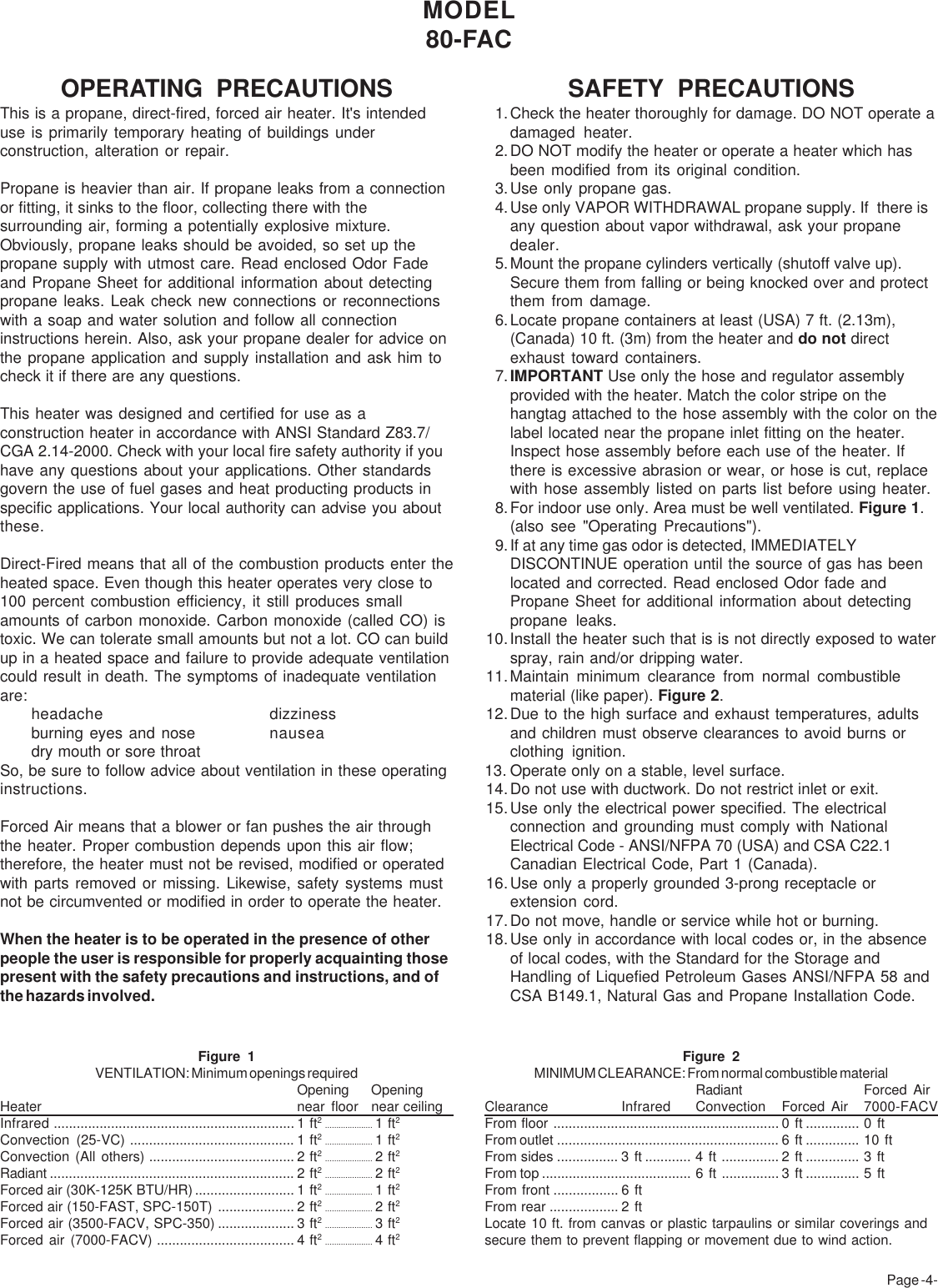 Page 3 of 11 - Desa-Tech Desa-Tech-80-Fac-Owners-Manual 80fac