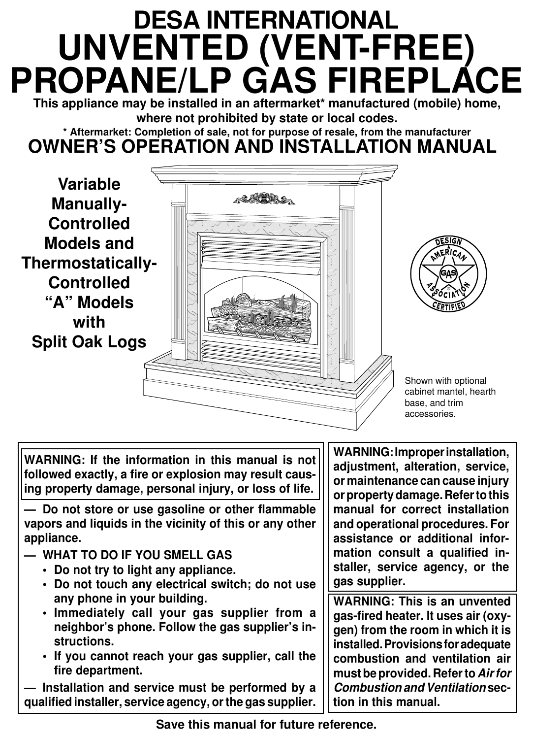 Desa Fpvf33pr Users Manual 103280 01