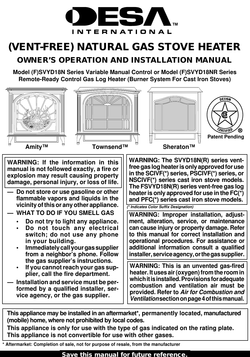 Desa Fsvyd18n Users Manual