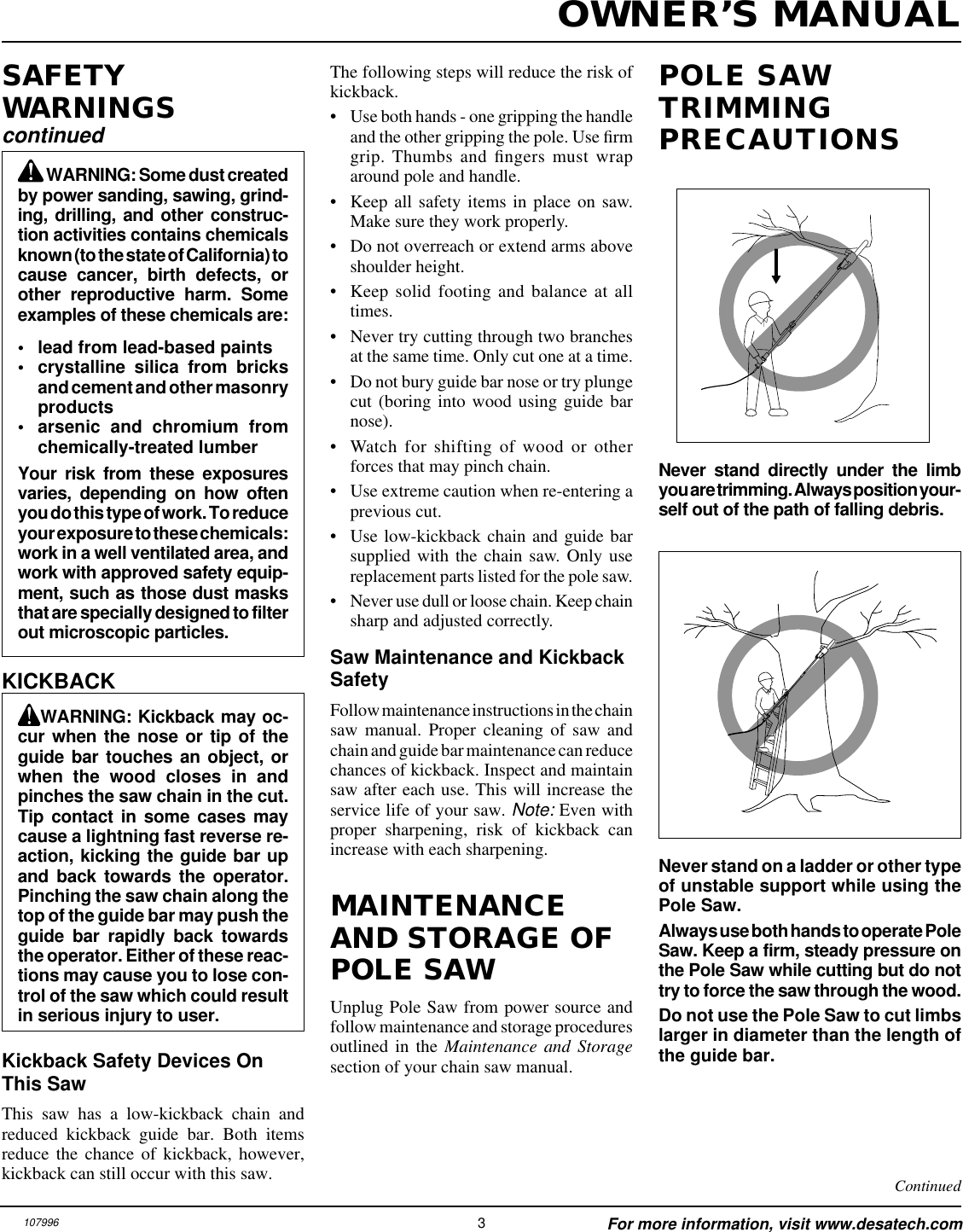 Page 3 of 8 - Desa Desa-Rps-96-Users-Manual- 104296-01  Desa-rps-96-users-manual