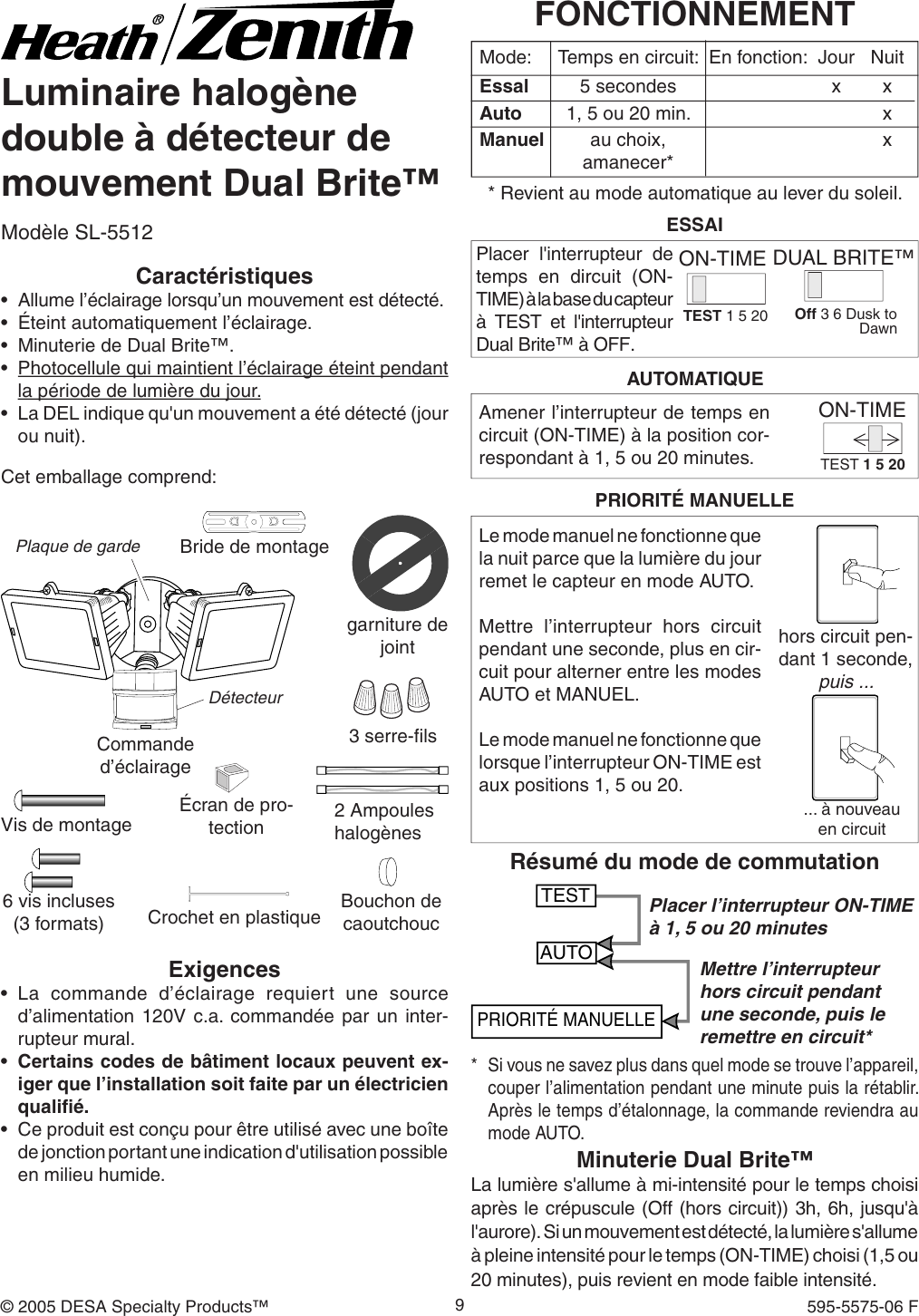 Page 9 of 12 - Desa SL-5512 595-5575-06 User Manual  To The 1a525640-c309-47bc-b5fc-9b6304dd24a3