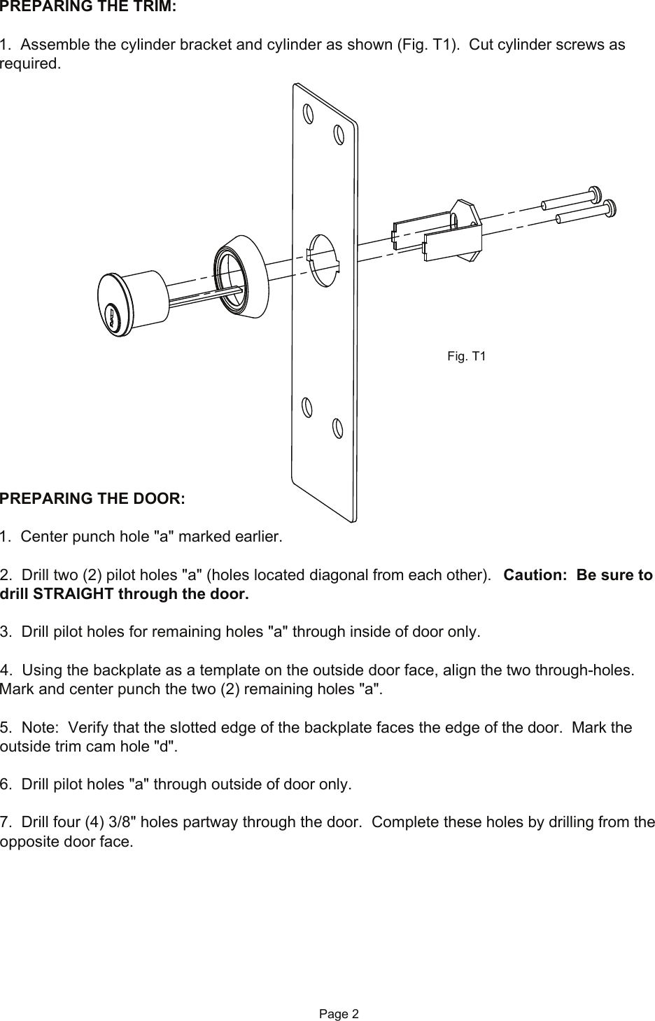 Page 2 of 4 - Detex  Installation Instructions For 03W Advantex Trim 101260