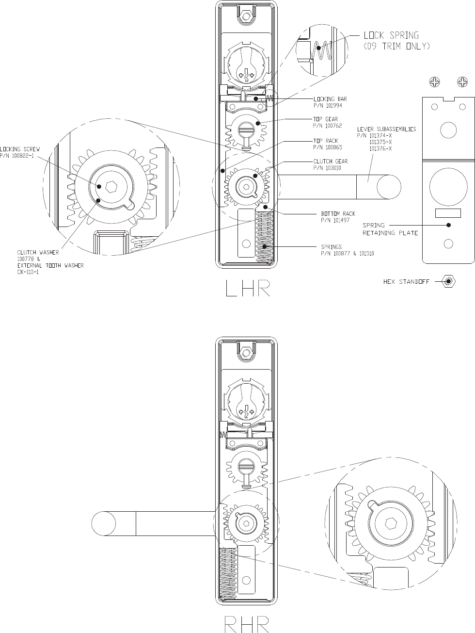 Detex Installation Instructions For Advantex Narrow Outside Lever Trim