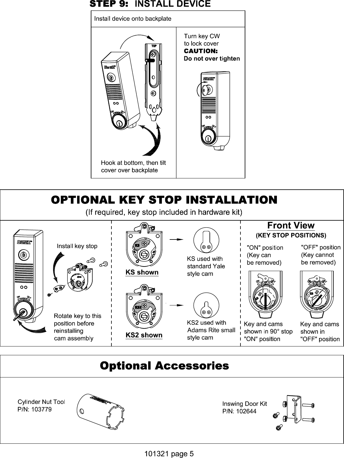 Page 5 of 7 - Detex  EAX-500 Installation Instructions 101321Press Quality