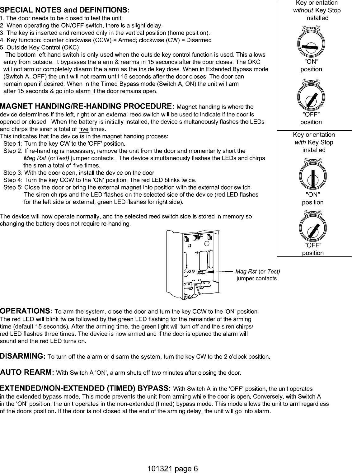 Page 6 of 7 - Detex  EAX-500 Installation Instructions 101321Press Quality