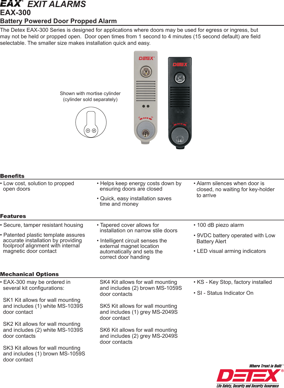 Page 1 of 2 - Detex  EAX-300 Catalog Page EAX-300Series