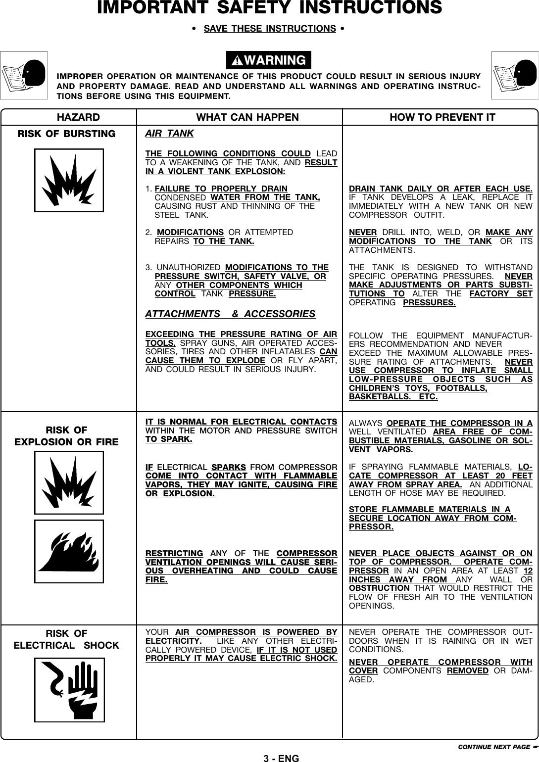 Page 3 of 12 - Devilbiss Devilbiss-Fa125-Users-Manual-  Devilbiss-fa125-users-manual