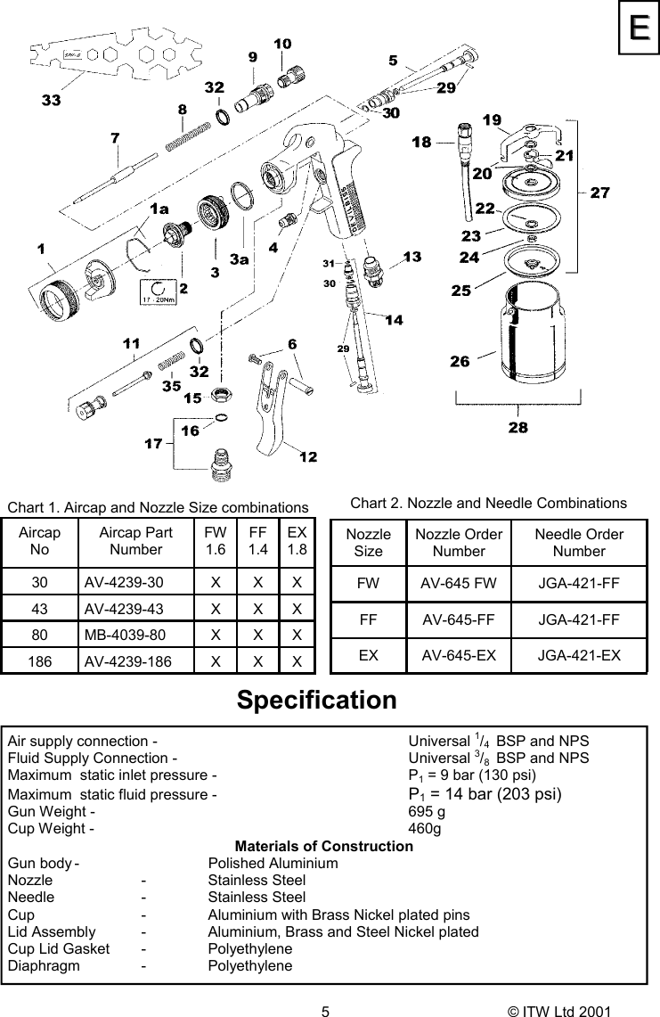 Devilbiss Jga 614Fwh 186B Users Manual S ENGLISH