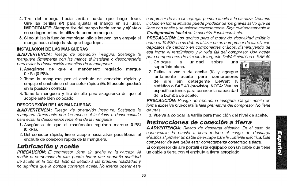 Dewalt D55154 TYPE 1 1405365L User Manual COMPRESSOR Manuals And Guides