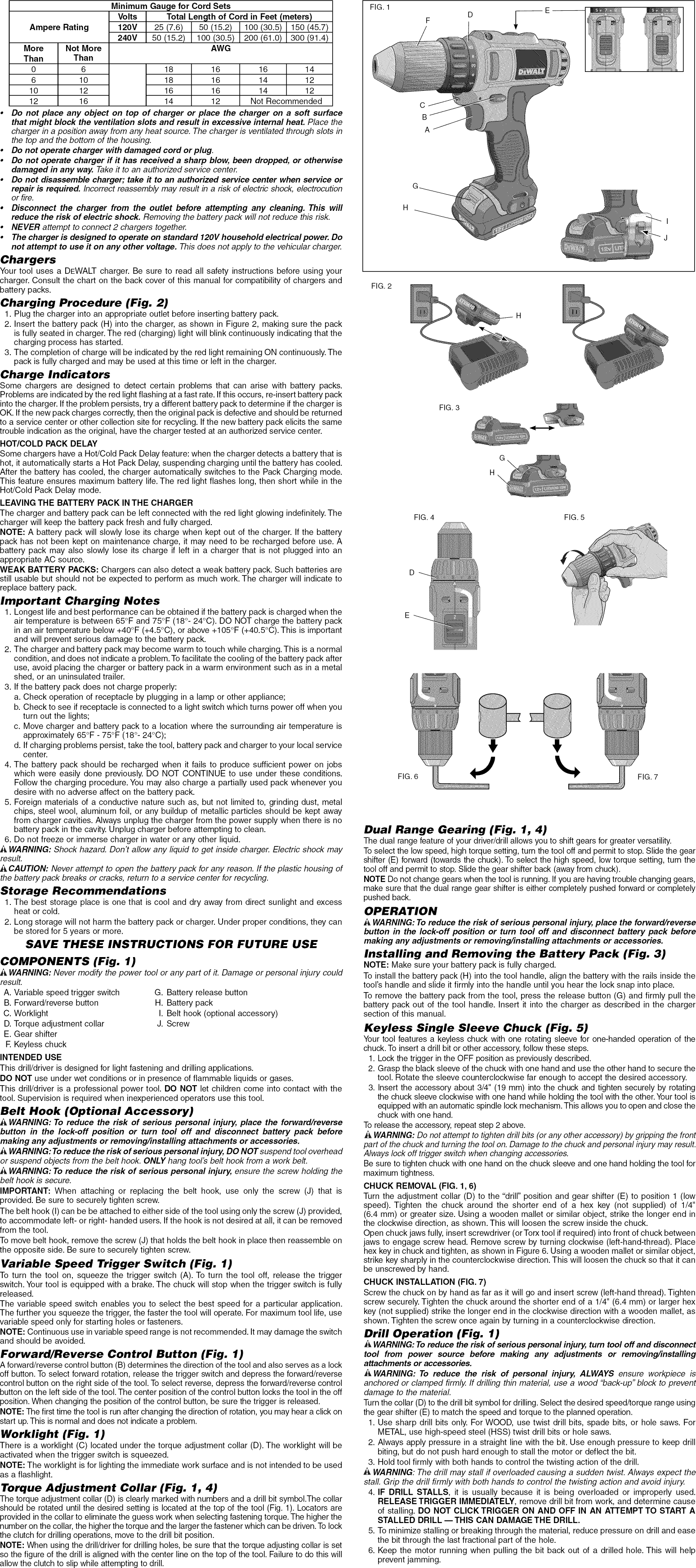 Page 2 of 7 - Dewalt DCD710S2 TYPE1 1302258L User Manual  CORDLESS DRILL - Manuals And Guides