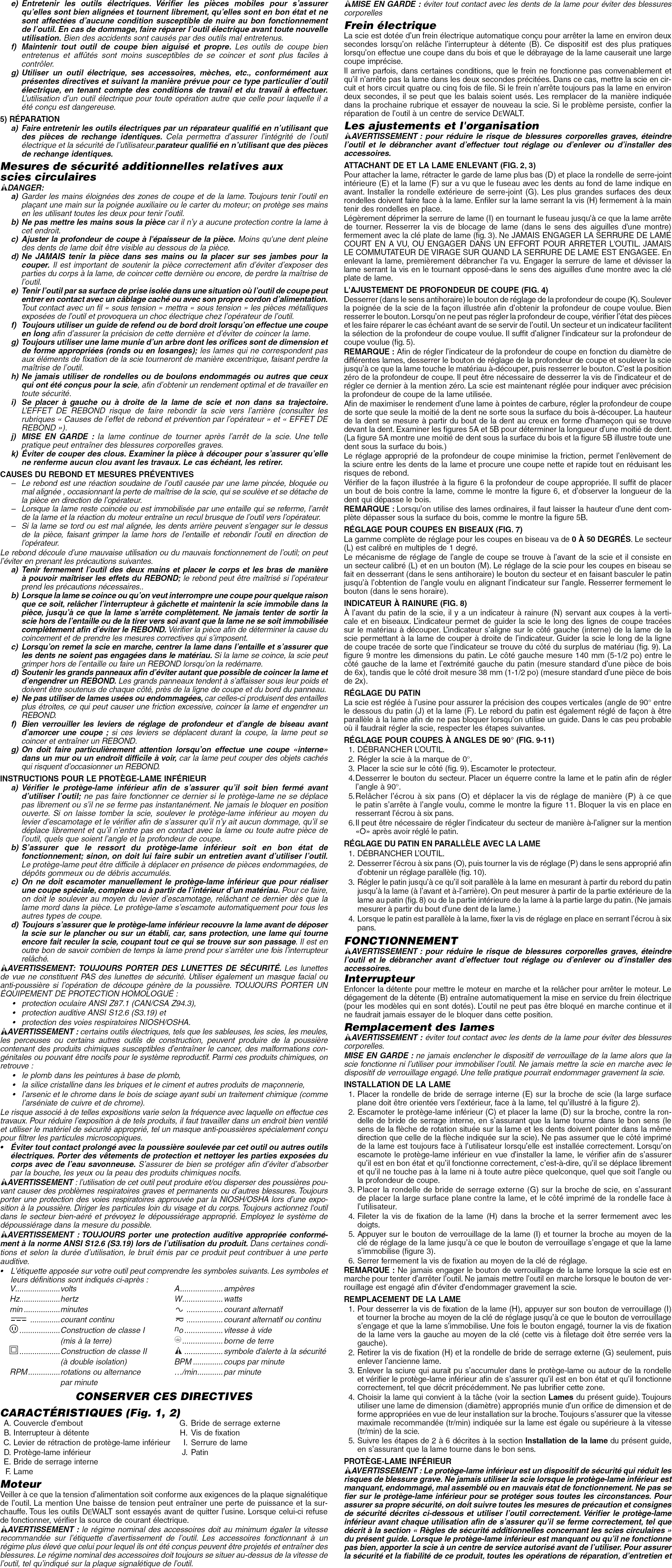 Page 4 of 7 - Dewalt DW364 TYPE6 1212507L User Manual SAW CIRCULAR - Manuals And Guides