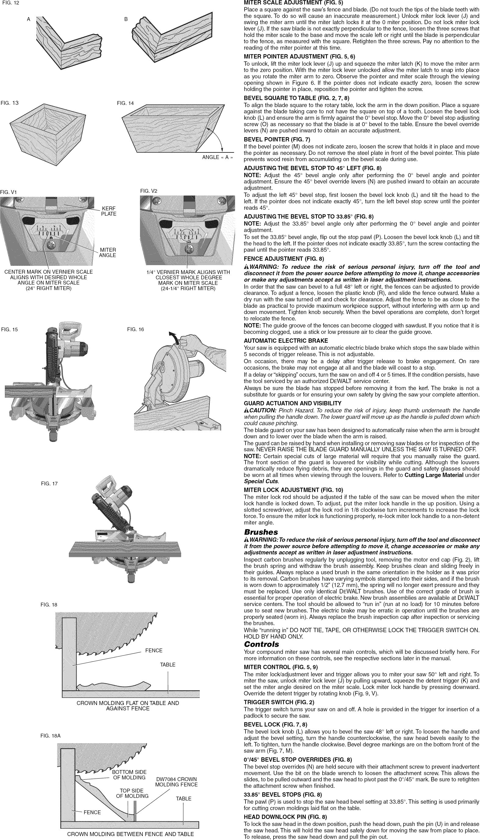 Page 4 of 7 - Dewalt DW715 TYPE2 User Manual  MITER SAW - Manuals And Guides 1301455L