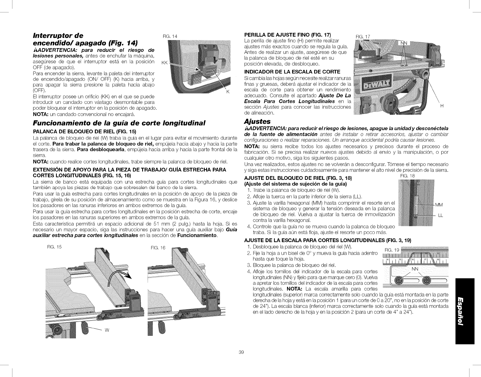 Dewalt DWE7480 TYPE 1 1404155L User Manual TABLE SAW Manuals And Guides