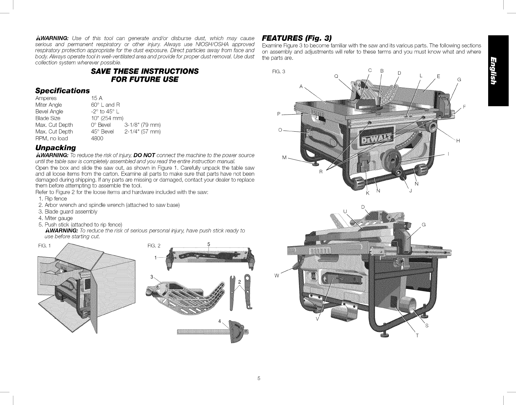 Dewalt DWE7480 TYPE 1 1404155L User Manual TABLE SAW Manuals And Guides