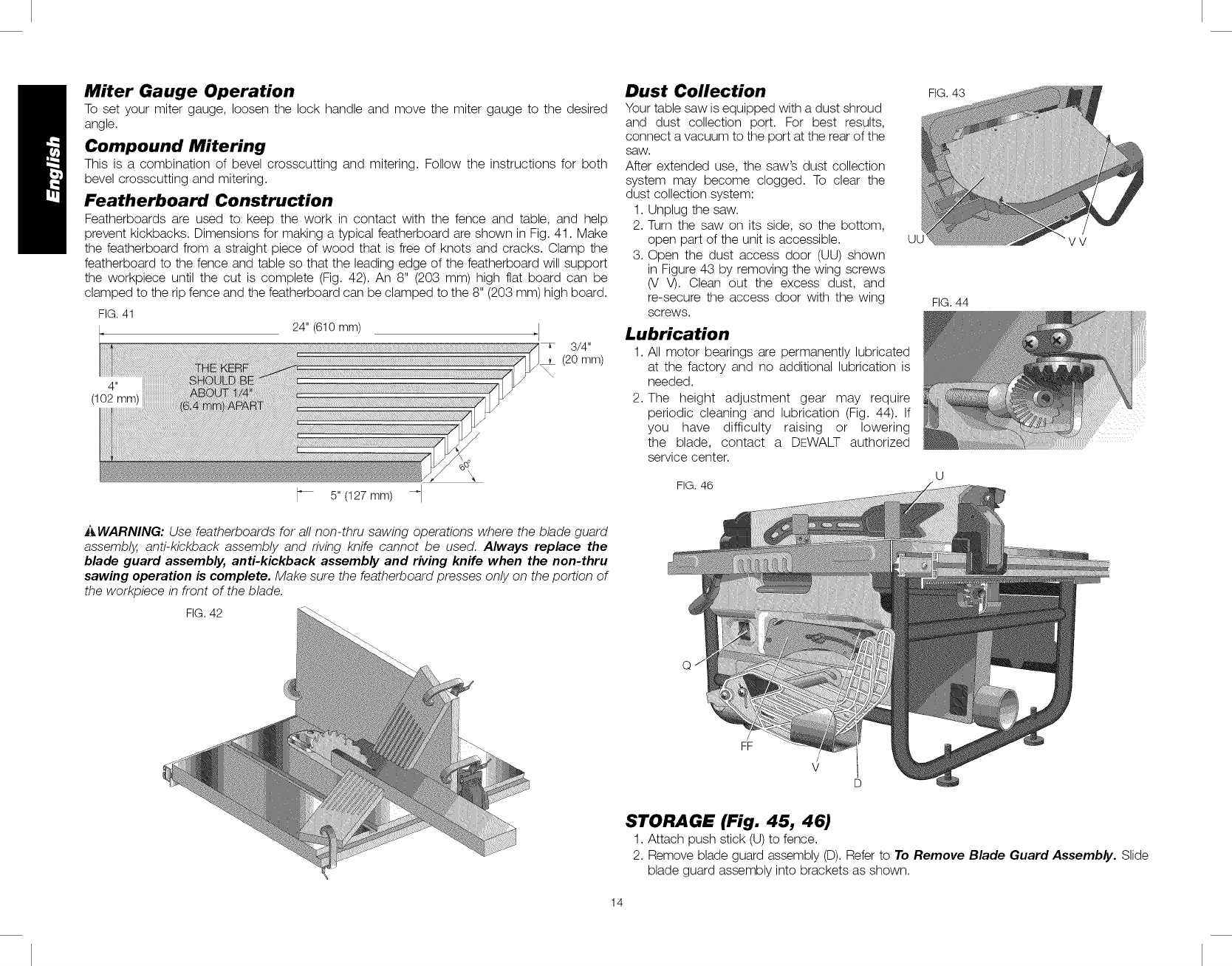 Dewalt DWE7480 TYPE 1 1404155L User Manual TABLE SAW Manuals And Guides