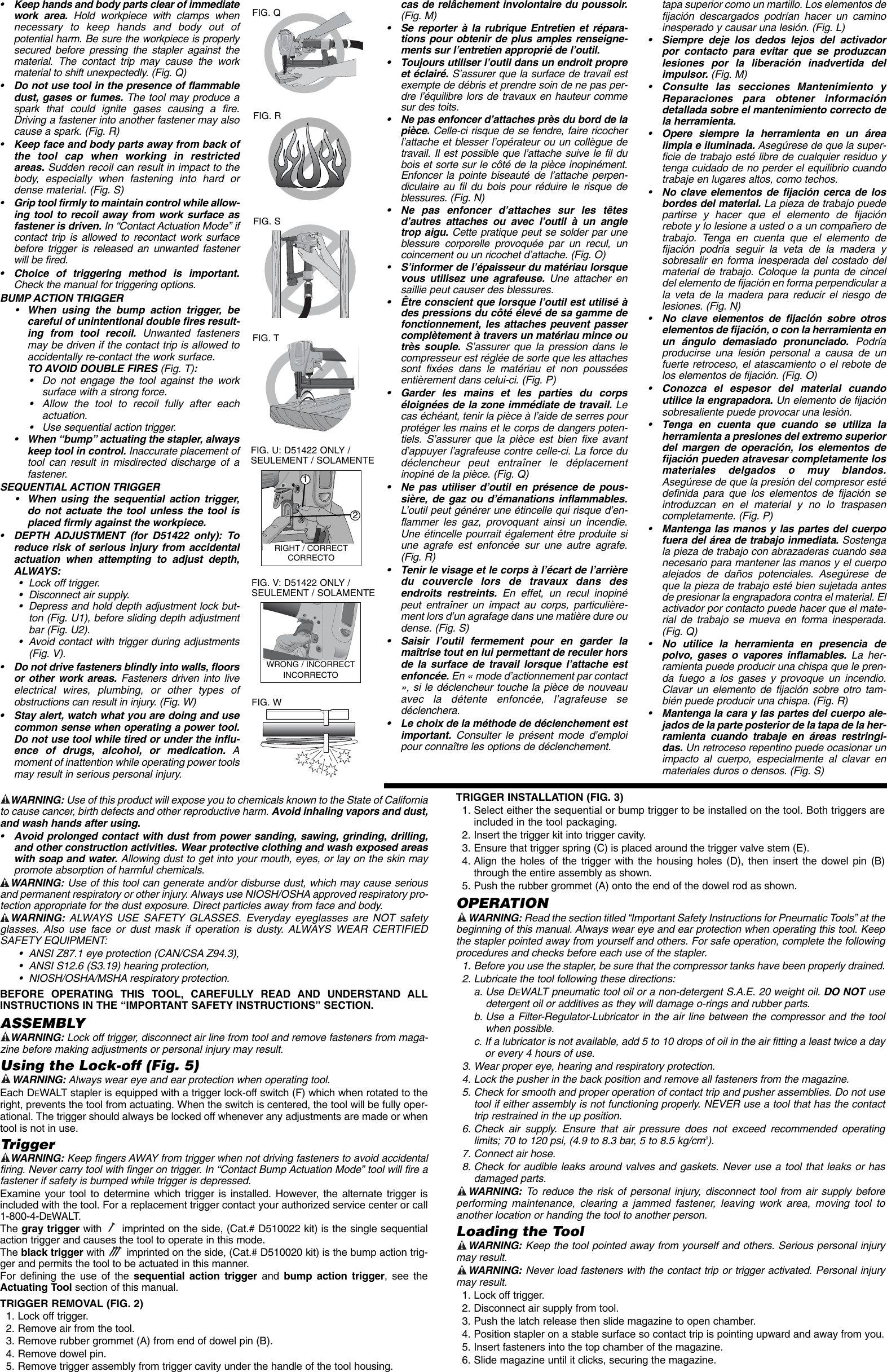 Page 3 of 10 - Dewalt Dewalt-D51422-Users-Manual- 643103-00,D51420,11x17  Dewalt-d51422-users-manual