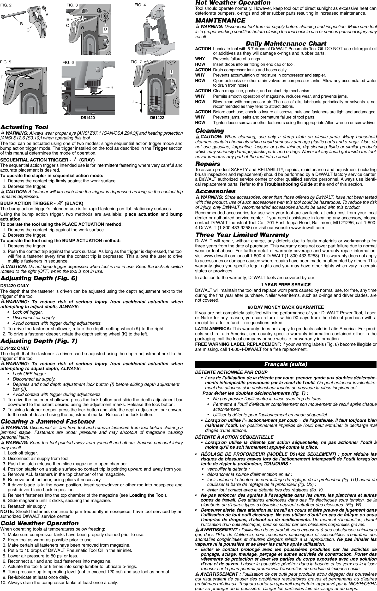 Page 4 of 10 - Dewalt Dewalt-D51422-Users-Manual- 643103-00,D51420,11x17  Dewalt-d51422-users-manual