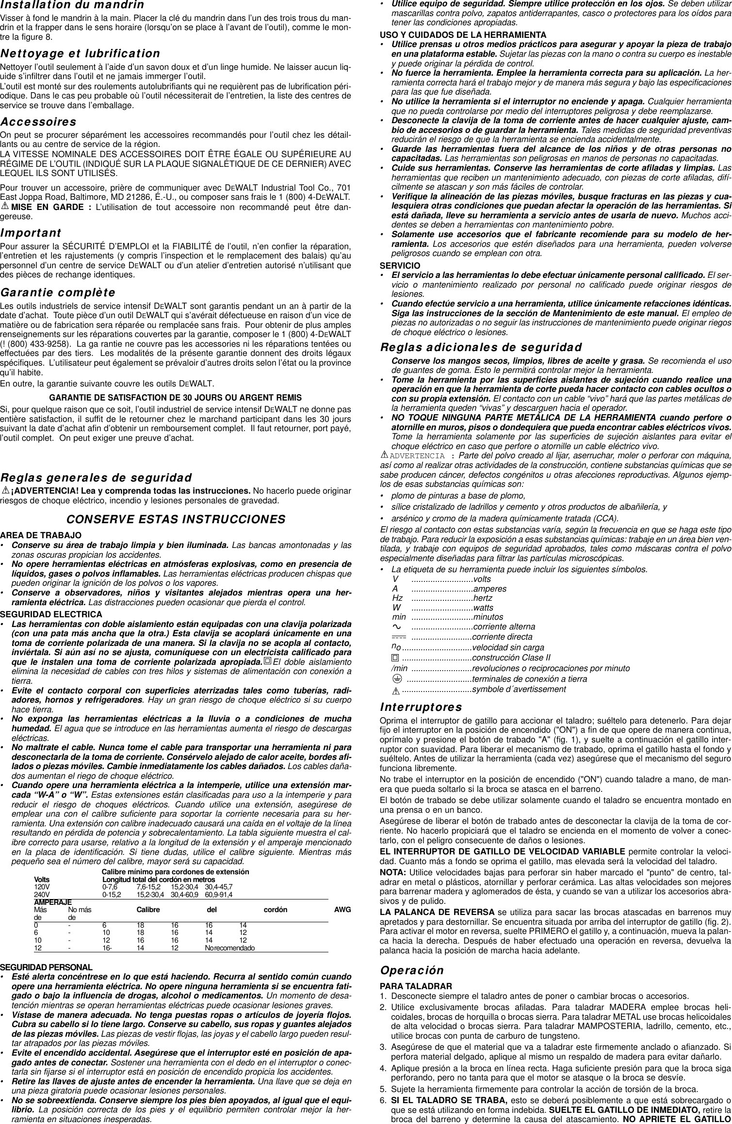 Page 4 of 5 - Dewalt Dewalt-Dw101-Instruction-Manual- DW100/385907-01  Dewalt-dw101-instruction-manual