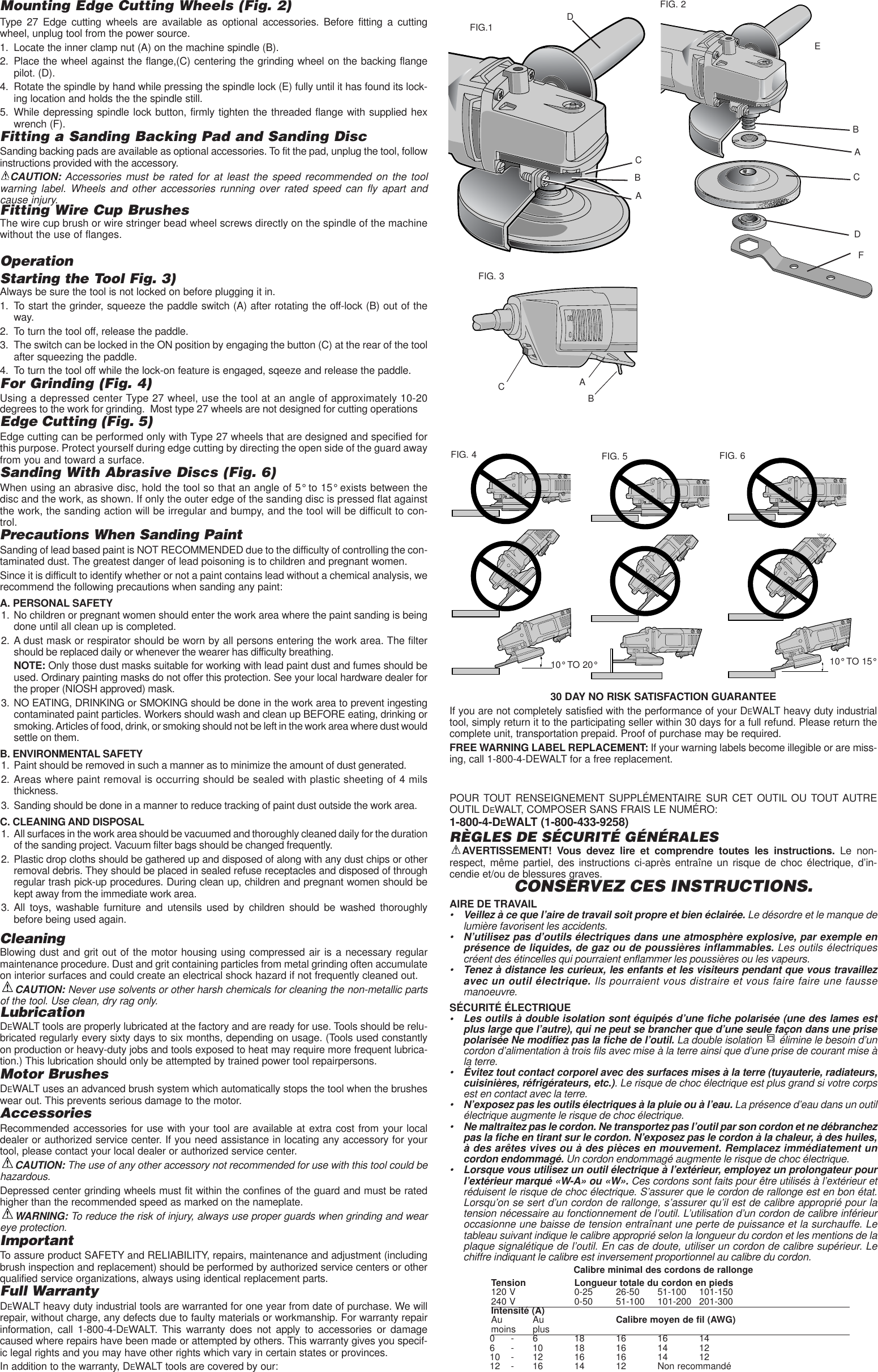 Dewalt Dw402g Instruction Manual Dw402 382900 01