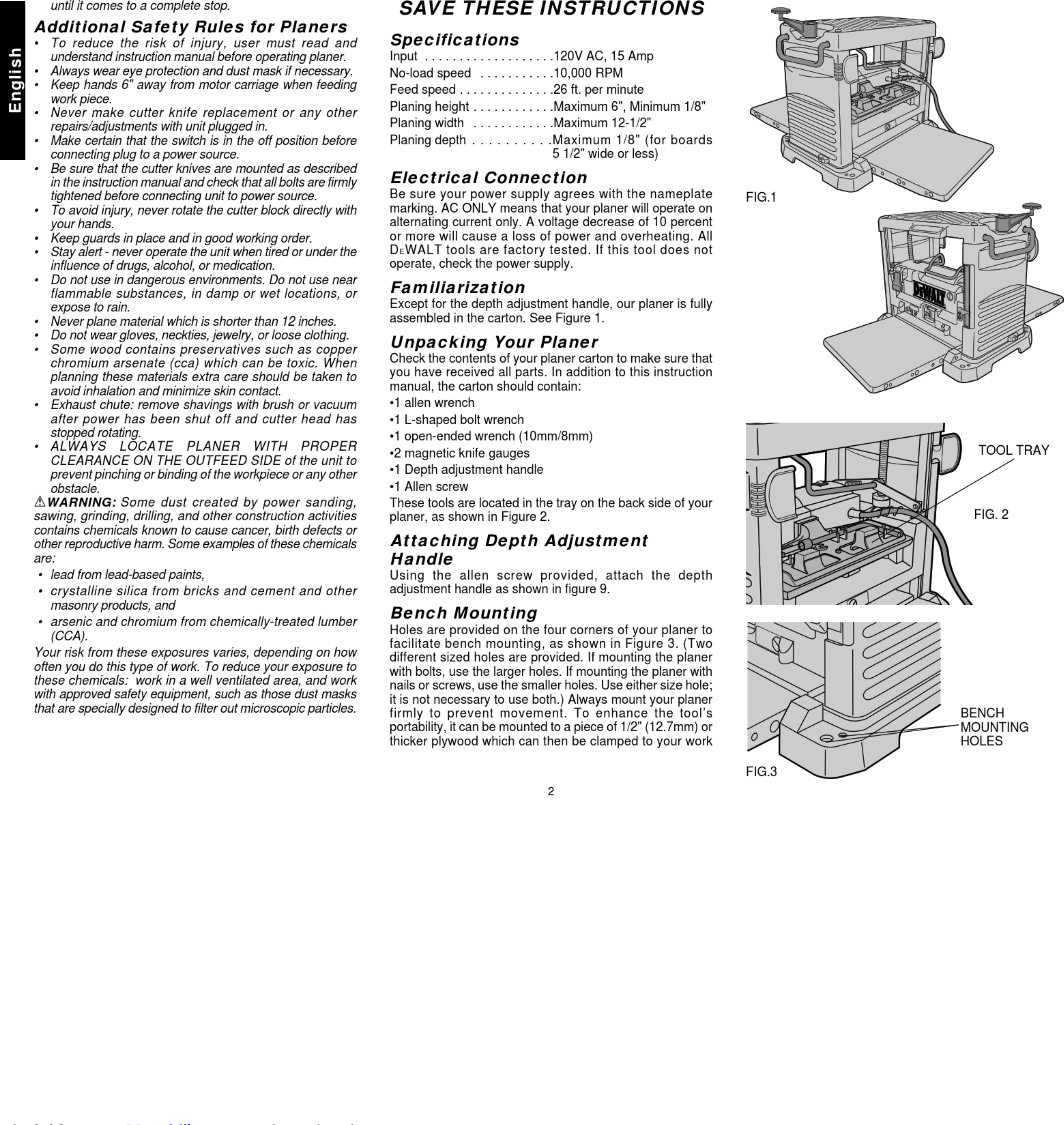 Arqueología tubo suizo Dewalt Dw733 Instruction Manual 1002870 User