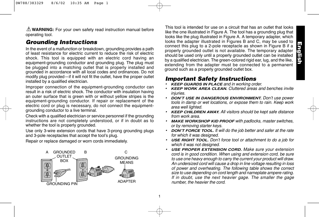 Dewalt Dw788 Instruction Manual ManualsLib Makes It Easy To Find