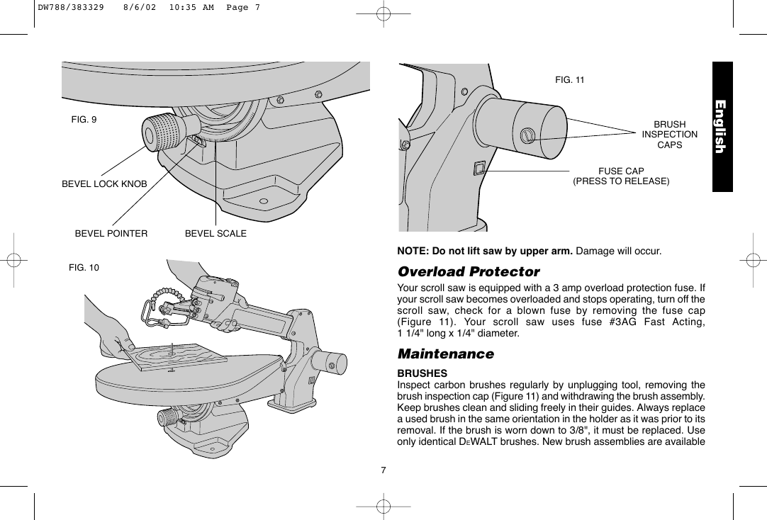 Page 9 of 10 - Dewalt Dewalt-Dw788-Instruction-Manual- ManualsLib - Makes It Easy To Find Manuals Online!  Dewalt-dw788-instruction-manual