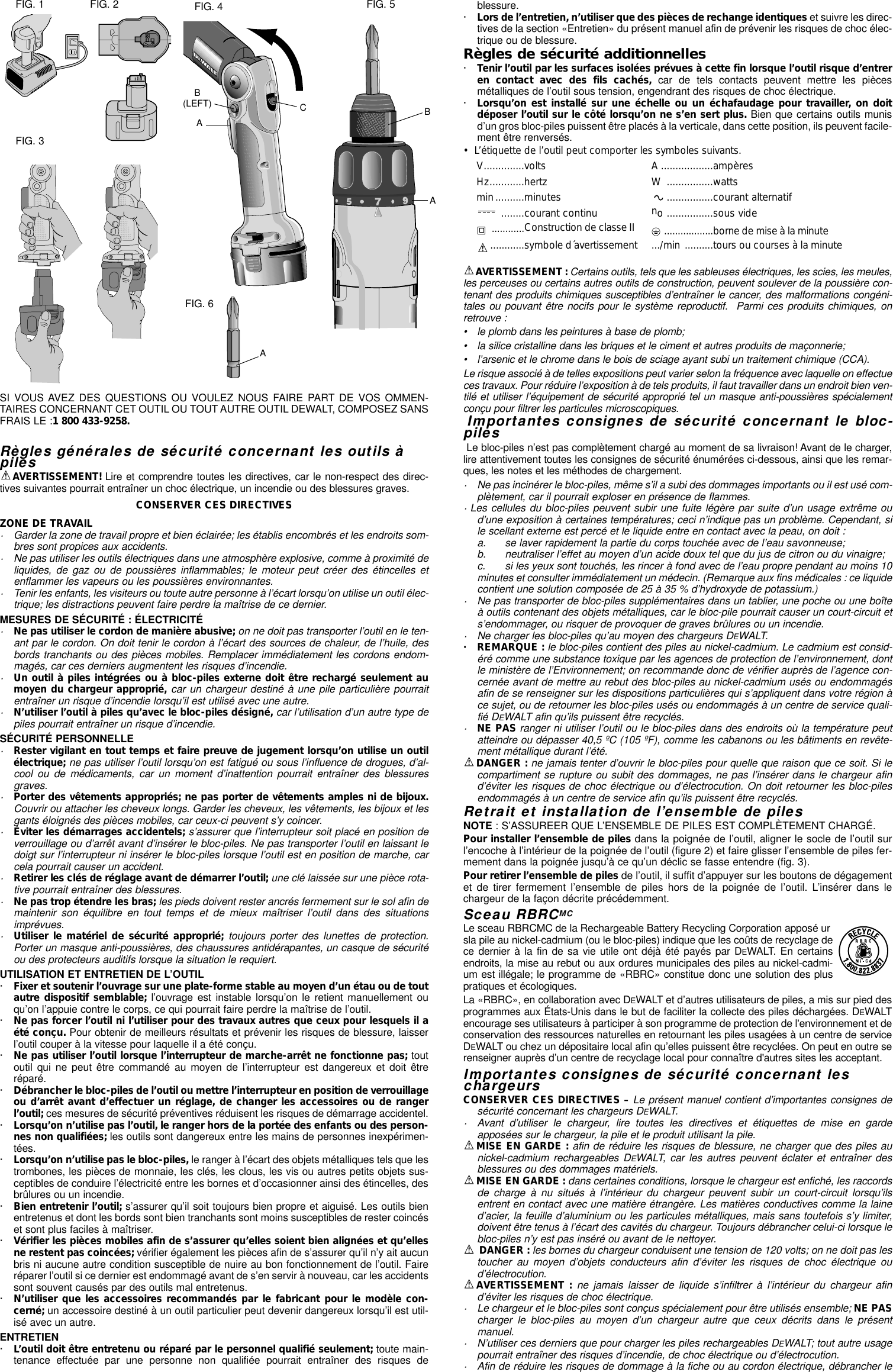 Page 3 of 7 - Dewalt Dewalt-Dw920-Instruction-Manual- DW920/497947  Dewalt-dw920-instruction-manual