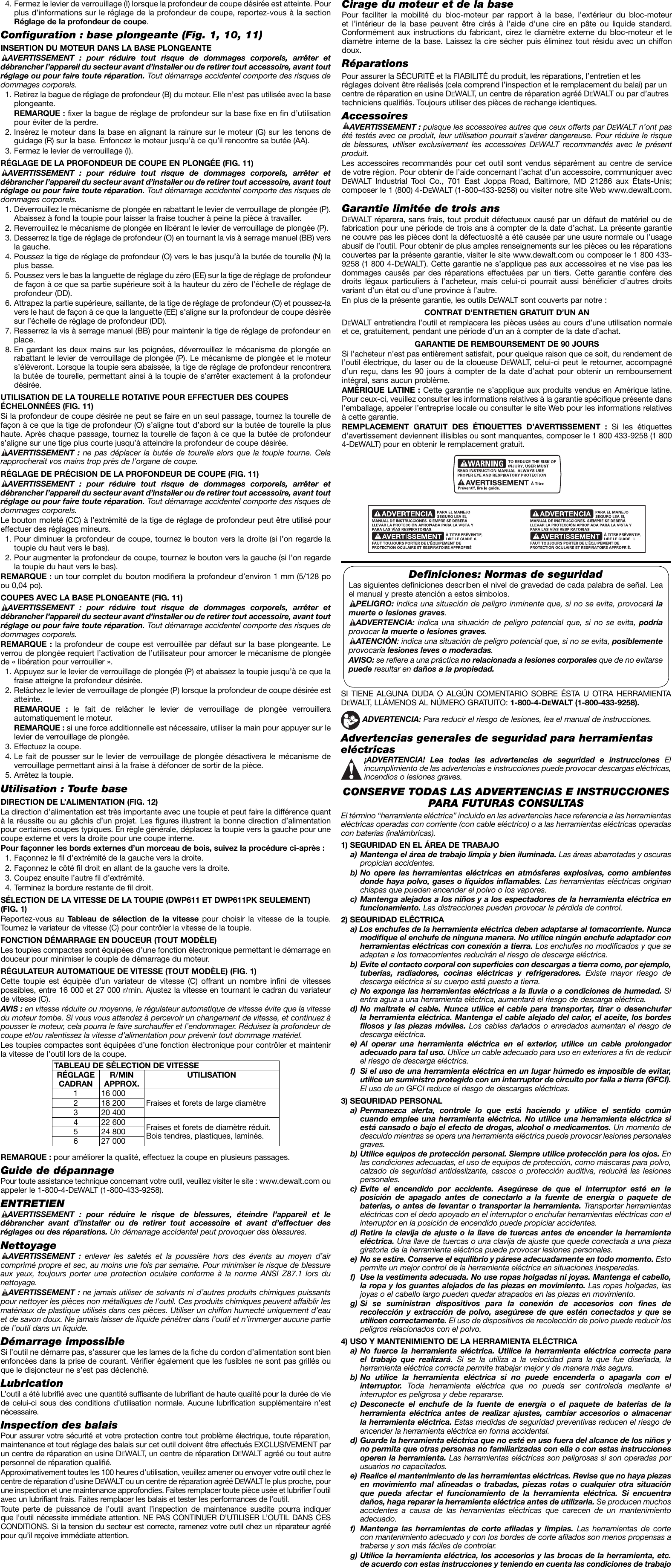 Page 5 of 7 - Dewalt Dewalt-Dwp610-Users-Manual- A27313 Mnl Compact Router NA Dewalt-dwp610-users-manual