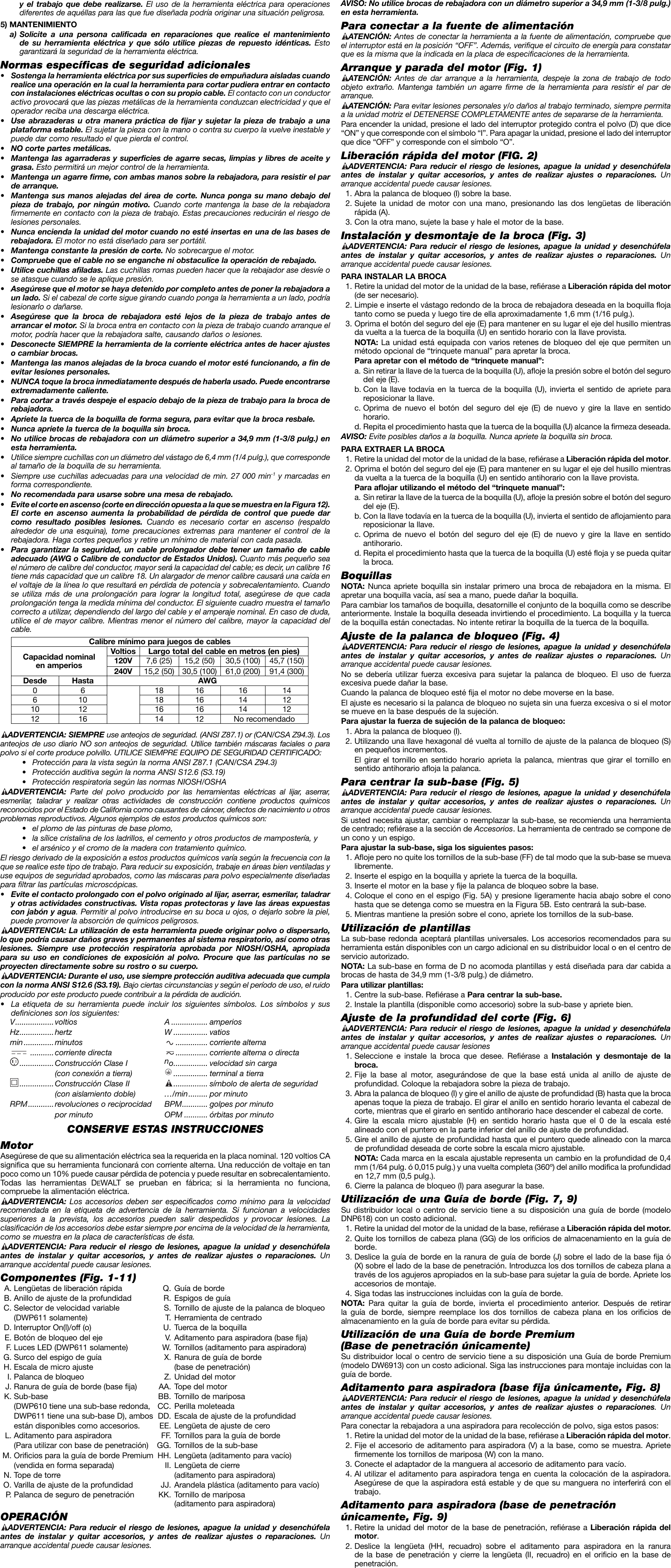 Page 6 of 7 - Dewalt Dewalt-Dwp610-Users-Manual- A27313 Mnl Compact Router NA Dewalt-dwp610-users-manual