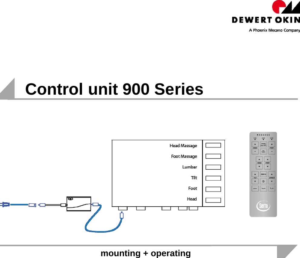      Control unit 900 Series    mounting + operating 