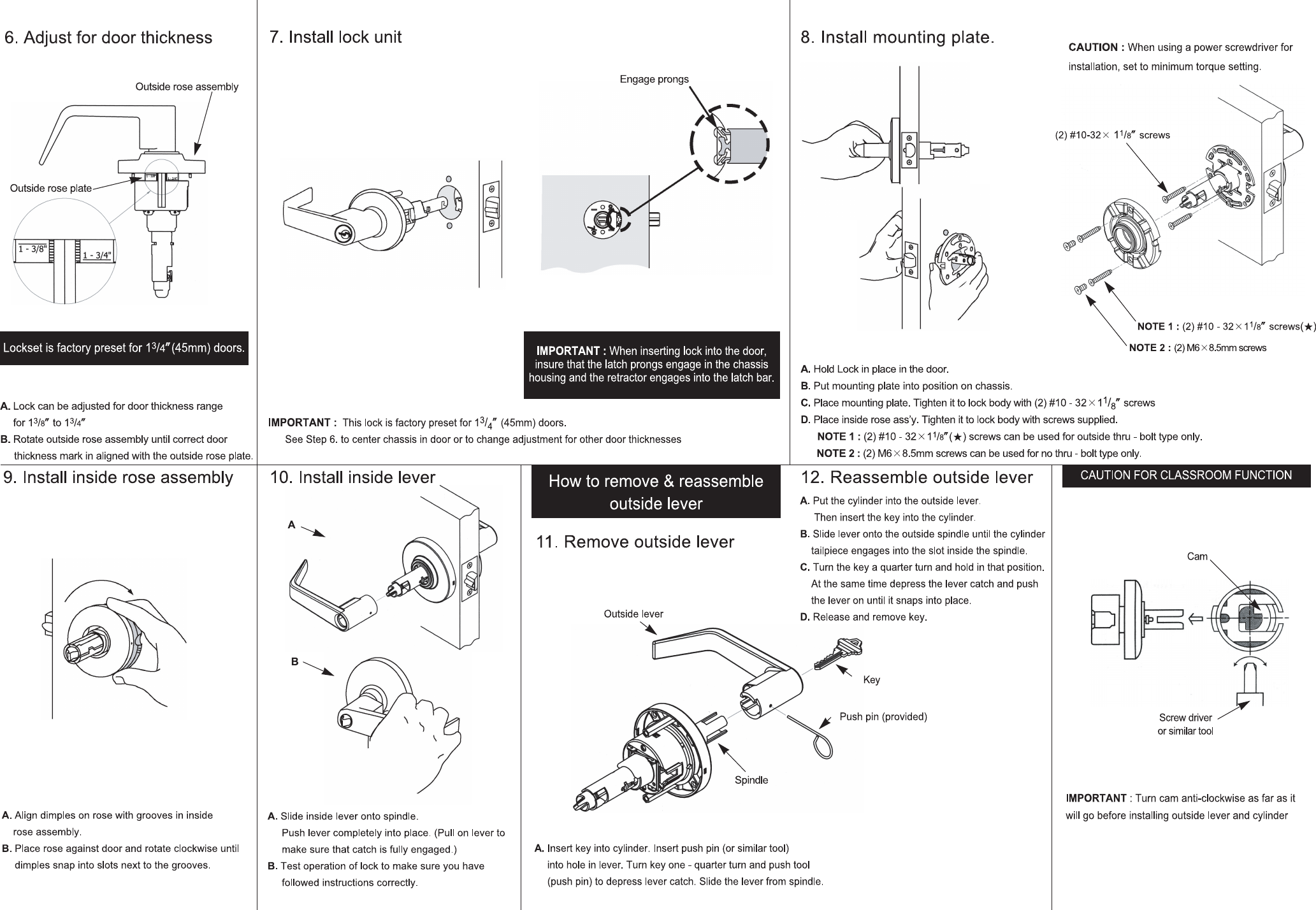 Page 2 of 2 - Dexter Schlage C2000 Instructions Installation 111077