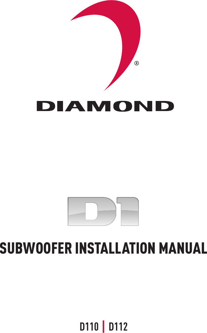 Page 1 of 4 - Diamond-Audio-Technology Diamond-Audio-Technology-D110-Users-Manual-  Diamond-audio-technology-d110-users-manual