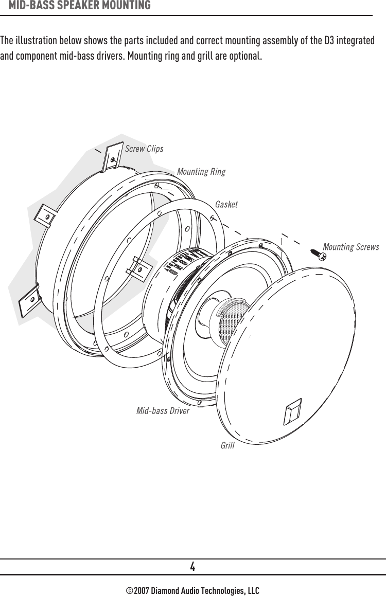 Page 4 of 8 - Diamond-Audio-Technology Diamond-Audio-Technology-D3-Component-Speaker-Systems-Users-Manual-  Diamond-audio-technology-d3-component-speaker-systems-users-manual