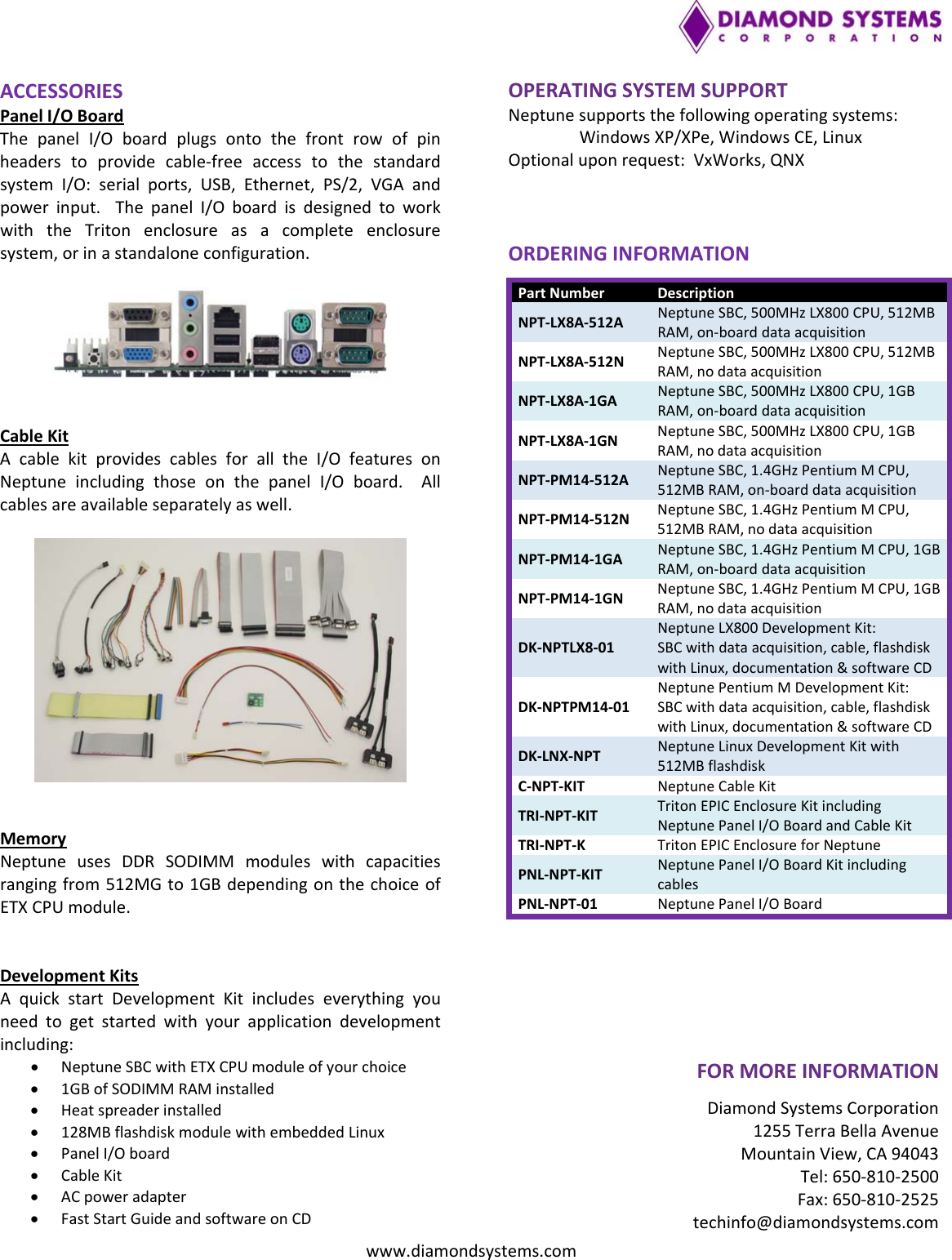 Page 3 of 3 - Diamond-Systems Diamond-Systems-Neptune-Users-Manual Neptune-Data-Sheet