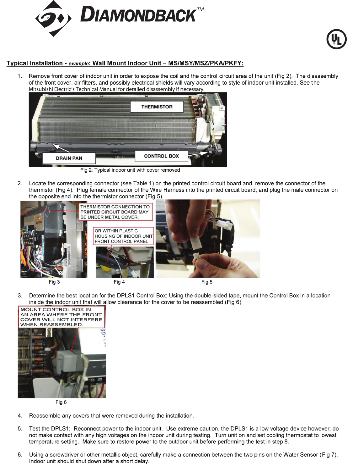 Mitsubishi Diamondback Drain Pan Level Sensor Control DPLS1 for sale online 