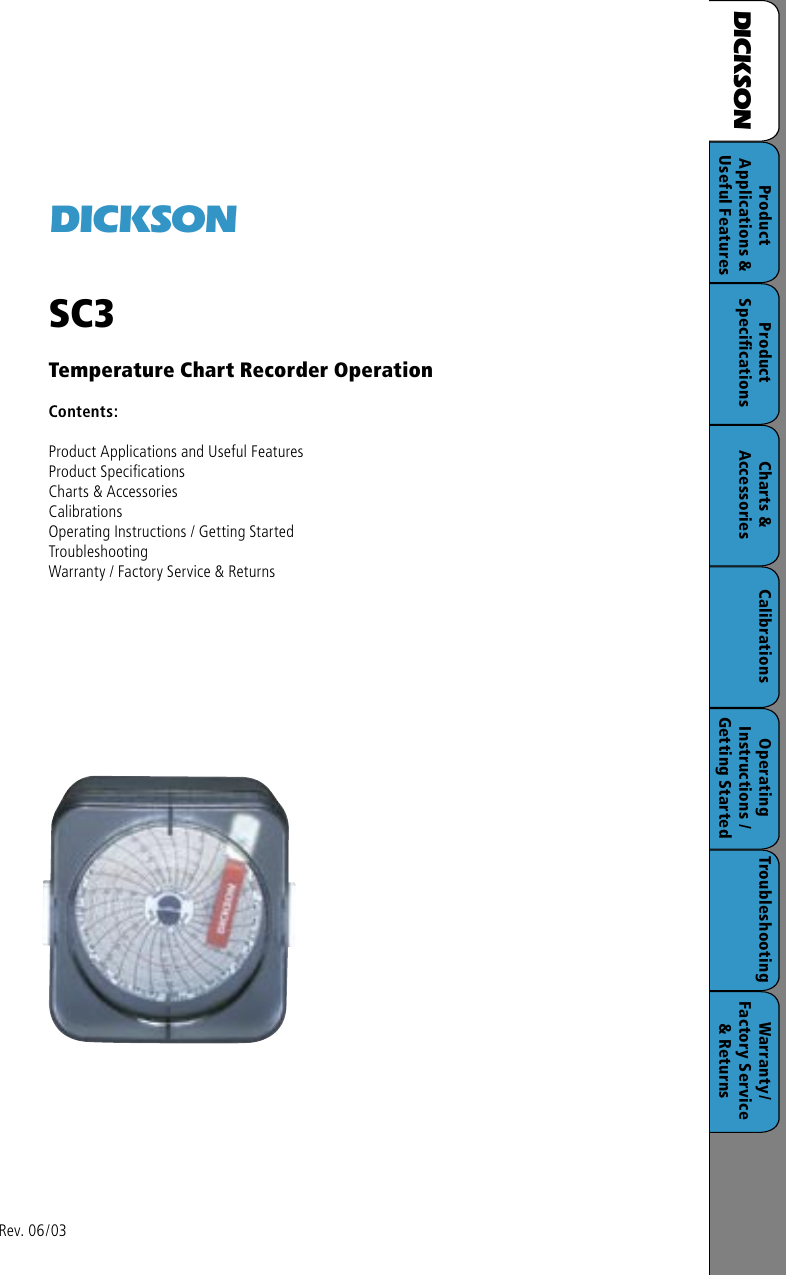 Page 1 of 8 - Dickson-Industrial Dickson-Industrial-Sc3-Users-Manual- SC3 Web Manual  Dickson-industrial-sc3-users-manual