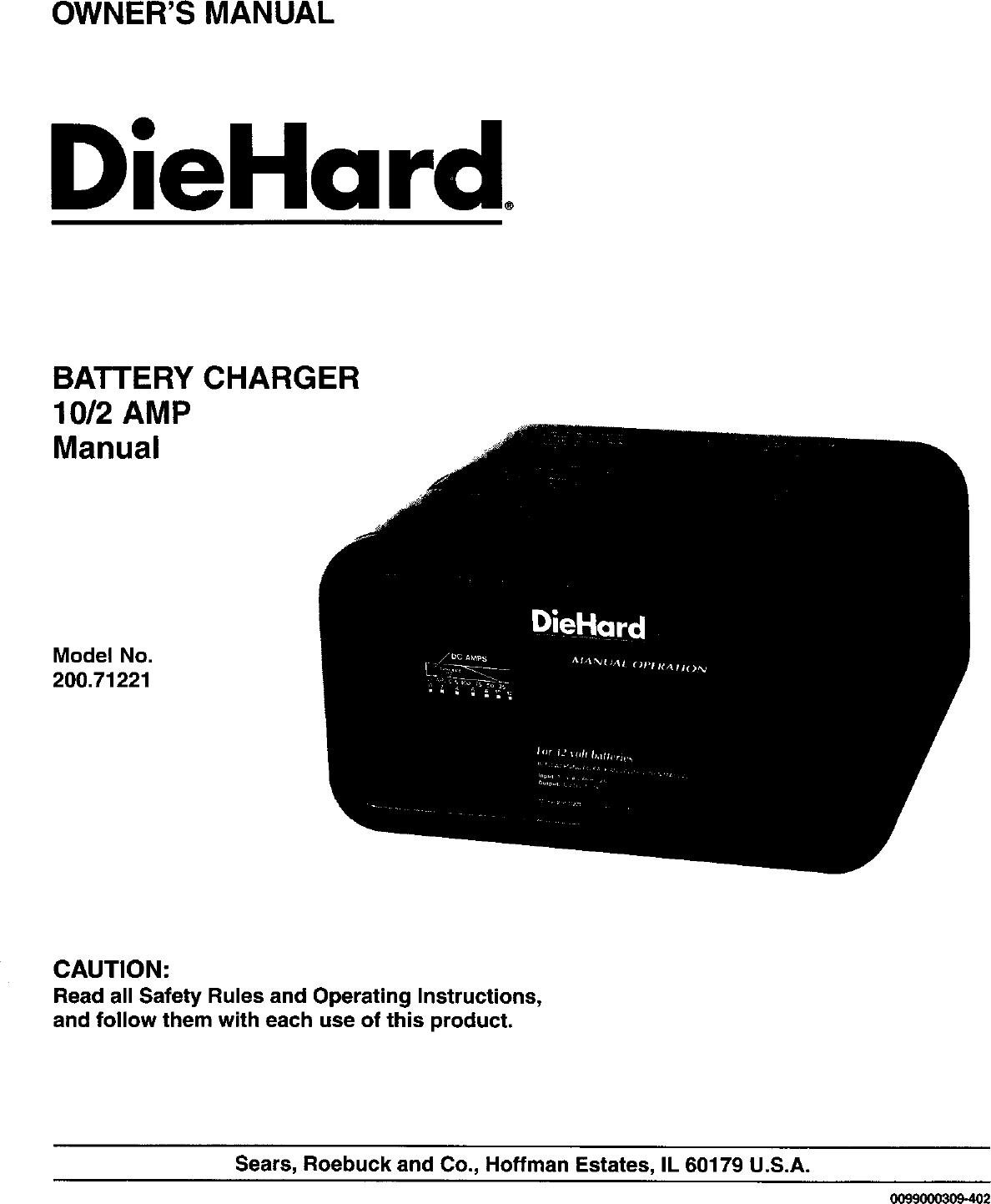 Diehard 20071221 User Manual BATTERY CHARGER Manuals And Guides L0305330