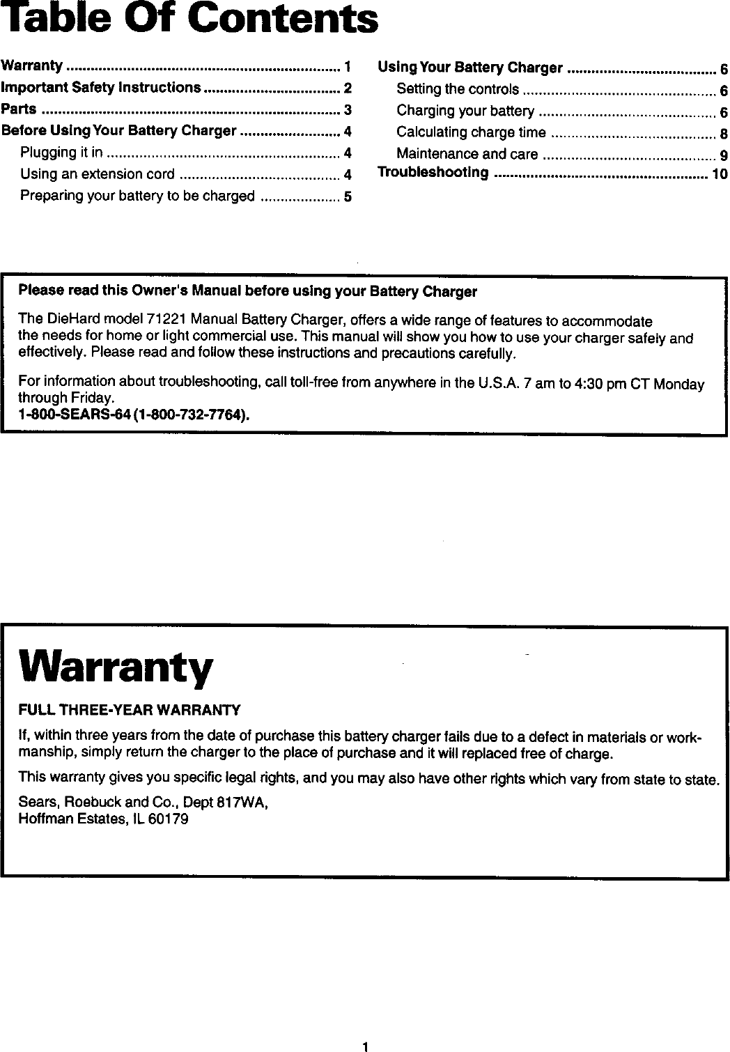 Page 2 of 11 - Diehard 20071221 User Manual  BATTERY CHARGER - Manuals And Guides L0305330