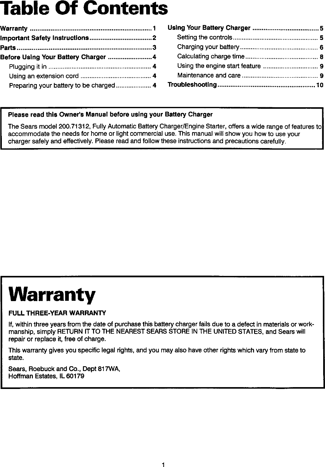 Page 2 of 12 - Diehard 20071312 User Manual  BATTERY CHARGER - Manuals And Guides L0305326